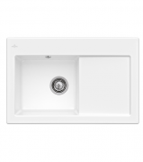 Мийка для кухні Villeroy & Boch Subway 45 Flat 74,5х47,5 см чаша ліворуч кераміка white alpin 67721FR1