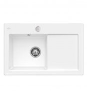 Мойка для кухни Villeroy & Boch Subway 45 Flat 74,5х47,5 см чаша слева керамика stone white 67722FRW
