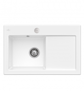 Мийка для кухні Villeroy & Boch Subway 45 Flat 74,5х47,5 см чаша зліва кераміка snow white 67722FKG