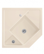 Мийка для кухні Villeroy & Boch Monumentum кутова 89,6х89,6 см кераміка ivory 330302FU