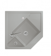 Мийка для кухні Villeroy & Boch Monumentum кутова 89,6х89,6 см кераміка fossil 330302KD