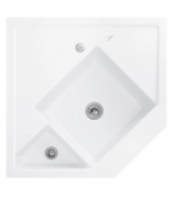 Мийка для кухні Villeroy & Boch Monumentum кутова 89,6х89,6 см кераміка stone white 330302RW
