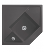 Мийка для кухні Villeroy & Boch Monumentum кутова 89,6х89,6 см кераміка graphite 330301i4