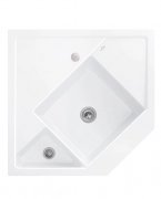 Мийка для кухні Villeroy & Boch Monumentum кутова 89,6х89,6 см кераміка white alpin 330302R1