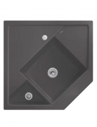 Мийка для кухні Villeroy & Boch Monumentum кутова 89,6х89,6 см кераміка graphite 330302i4