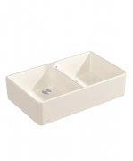 Мийка для кухні Villeroy & Boch Farmhouse 90 X подвійна 90х55 см кераміка crema 639002KR