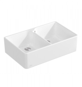 Мийка для кухні Villeroy & Boch Farmhouse 80 X подвійна 79,5х50 см кераміка stone white 638002RW