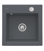 Мийка для кухні Villeroy & Boch Subway 50 S 52,5х51 см кераміка graphite 331502i4