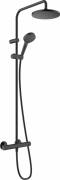 Душова стійка для душа Hansgrohe Vernis Blend Showerpipe 200 1jet з термостатом чорний матовий 26276670