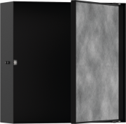 Настенная ниша с дверцей под плитку Hansgrohe XtraStoris Rock 30х30х10 см черный матовый 56085670