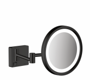 Дзеркало косметичне Hansgrohe AddStoris з LED підсвічуванням чорний матовий 41790670