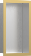 Настенная ниша с рамкой Hansgrohe XtraStoris Individual 30х15х10 см нержавеющая сталь/золото 56094990