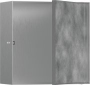 Настенная ниша с дверцей под плитку Hansgrohe XtraStoris Rock 30х30х14 см нержавеющая сталь 56091800