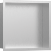 Настенная ниша с рамкой Hansgrohe XtraStoris Individual 30х30х10 см нержавеющая сталь 56097800
