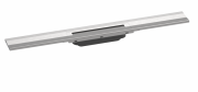 Верхняя часть Hansgrohe RainDrain Flex для водосточного желоба пристенного монтажа 900 мм матовая нержавеющая сталь 56052800
