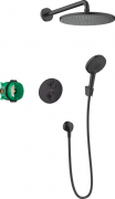 Душова система прихованого монтажу Hansgrohe Croma 280 1jet Ecostat S чорний матовий 27961670