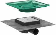 Сливной трап для душа Hansgrohe RainDrain Spot 150х150 мм под плитку 56112800