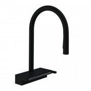 Смеситель для кухни Hansgrohe Aquno Select M81 с выдвижной лейкой черный матовый 73837670