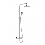 Душевая стойка для душа Hansgrohe Vernis Blend Showerpipe 200 1jet EcoSmart с термостатом хром 26089000