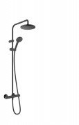 Душова стійка для душа Hansgrohe Vernis Blend Showerpipe 200 1jet EcoSmart з термостатом чорний матовий 26089670