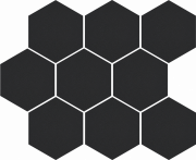 Мозаика Cerrad Cambia Black lappato heksagon 27,53x33,4 см 5902510806729