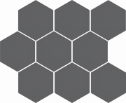 Мозаика Cerrad Cambia grafit lappato heksagon 27,53x33,4 см 5902510806736