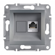 Розетка комп'ютерна Schneider Electric Asfora RJ45 кат5е STP сталь EPH5000162