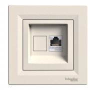 Розетка компьютерная Schneider Electric Asfora RJ45 кат5е STP крем EPH5000123