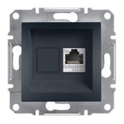 Розетка компьютерная Schneider Electric Asfora RJ45 кат5е STP антрацит EPH5000171