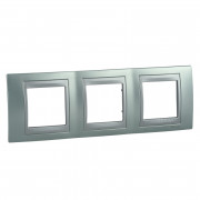 Рамка 3-постова Schneider Electric Unica Top смарагдовий/алюміній MGU66.006.094