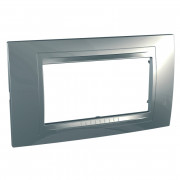 Рамка 4-модульна Schneider Electric Unica Allegro пластик сріблястий MGU4.104.60