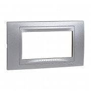 Рамка 4-модульная Schneider Electric Unica Allegro пластик алюминий MGU4.104.30