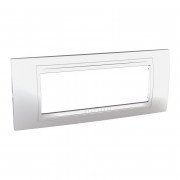 Рамка 6-модульная Schneider Electric Unica Allegro пластик серебристый MGU4.106.60