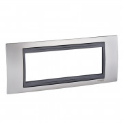 Рамка 6-модульная Schneider Electric Unica Top никель матовый/графит MGU66.106.239