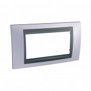 Рамка 4-модульна Schneider Electric Unica Top блакитний берил/графіт MGU66.104.298