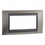 Рамка 4-модульна Schneider Electric Unica Top нікель матовий/графіт MGU66.104.239