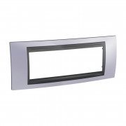 Рамка 6-модульная Schneider Electric Unica Top голубой берилл/графит MGU66.106.298