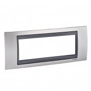 Рамка 6-модульна Schneider Electric Unica Top нікель матовий/графіт MGU66.106.239