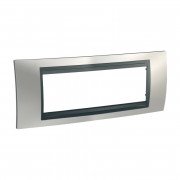 Рамка 6-модульная Schneider Electric Unica Top хром матовый/графит MGU66.106.238