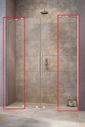Комплект неподвижных элементов душевой двери Radaway Furo DWD 49.2х200 см хром/прозрачное стекло 10111492-01-01
