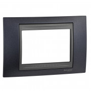 Рамка 3-модульна Schneider Electric Unica Top металік/графіт MGU66.103.297