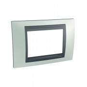 Рамка 3-модульная Schneider Electric Unica Top изумрудный/графит MGU66.103.294