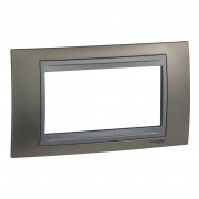 Рамка 4-модульная Schneider Electric Unica Top никель матовый/алюминий MGU66.104.039