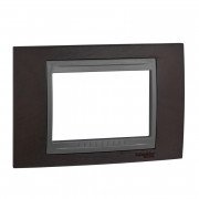 Рамка 3-модульна Schneider Electric Unica Top венге/графіт MGU66.103.2M3