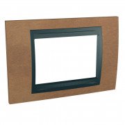 Рамка 3-модульна Schneider Electric Unica Top черешня/графіт MGU66.103.2M2