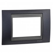 Рамка 3-модульна Schneider Electric Unica Top металік/графіт MGU66.103.297