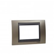 Рамка 3-модульная Schneider Electric Unica Top оникс медный/графит MGU66.103.296