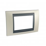 Рамка 3-модульная Schneider Electric Unica Top титановый/графит MGU66.103.295
