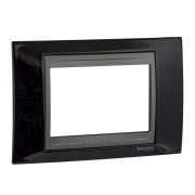 Рамка 3-модульная Schneider Electric Unica Top черный родий/графит MGU66.103.293