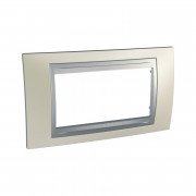 Рамка 4-модульна Schneider Electric Unica Top титановий/алюміній MGU66.104.095